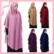 Muslim Women Telekung Solat Telekung Travel Blouse Mini Plain Telekung Top Outfit Set Muslimah