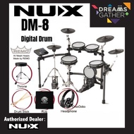 NUX DM-8 5 Piece Professional Digital Electronic Drum Set ( DM8 DM 8 )