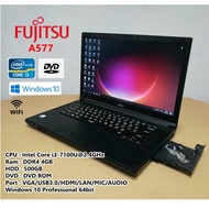 โน๊ตบุ๊คมือสอง Notebook FUJITSU A577 Core i3-7100(RAM:4GB/HDD:500) นำเข้าจากญี่ปุ่น