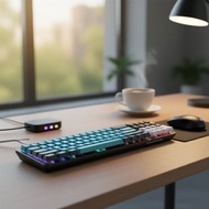 Machenike K500F 94-Key Gasket Structure RGB Tri-mode Mechanical Keyboard Wired 2.4G Bluetooth Wirele