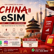 5Gor4G China Esim High Speed Unlimited - Total 10GB, 8 Days - Total 10Gb
