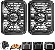 Air Fryer Grill Pan for Ninja Foodi DZ401 DZ550 DualZone Air Fryers, Replacement Air Fryer Crisper P