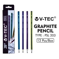 V Tec Pencil 2B 1 box contains 12 pcs - V Tec Graphite Pencil 2B Graphite Wooden Pencil contains 12 