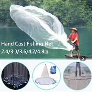 Foldable Fishing Net Mesh Hand Cast Spin Fish Crab Shrimp Baits Trap Cast Dip Net With Sinker