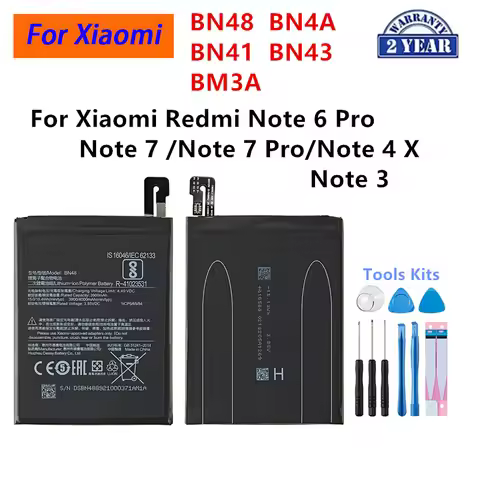 BN48 BN4A BN41 BN43 BM3A Brand New Battery For Xiaomi Redmi Note 6 Pro/Note 3/ Note 4X /MTK Helio X2