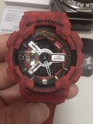 日本Casio正品G-SHOCK迷彩紅 防水抗震登山運動手錶 卡西歐多功能電子手錶男錶情侶款橡膠錶帶baby-g女錶自動抬手燈腕錶