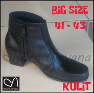 sepatu pantofel wanita high heels boots bigsize jumbo boot besar cewek