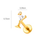 (L64) F136L TITANIUM STEEL BARBEL PIERCING EARRINGS | HELIX LOBE UPPERLOBE FLAT CONCH