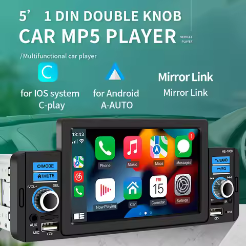 5" 1 din Universal HD Car Radio Multimedia video player MP5 Bluetooth Dual USB Audio Stereo For vw t