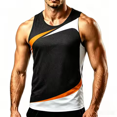 Outdoor Running Sports Men's Tank Tops Fashion 3D Print Vest Summer Quick Dry Breathable Gym Tees Ca