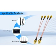 2 Pack 15CM SMA Female to Dual SMA Male Coaxial Cable SMA Splitter Cable 6inch(15cm) Compatible with