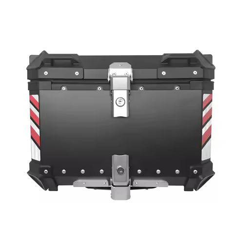 55L Motorcycle Tail Box Aluminum Storage Luggage Rear Delivery Case Motorcycle Top Box Aluminum Moto