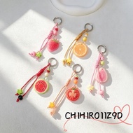 CHIHIRO11Z9D Fruit Themed Bag Charm, Portable Braided Rope Fruit Slice Keychain, Unique Slice Shape 