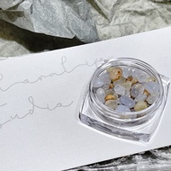 Flower Studio|Blue Chalcedony Crushed Stone, Manicure Stone Light Blue, Blue 3-5mm, 5-8mm