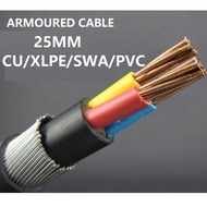 [LOOSE CUT] 25mm x 4C Armoured Cable / Underground Cable/Kabel Tanam
