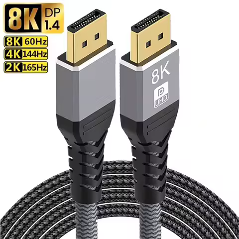 8K 60Hz DisplayPort Cable DP 1.4 4K 144Hz Display Port Displayport Cable 2K 240Hz For PC Laptops TV