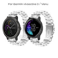 Transparent Resin Bracelet Strap for Garmin Vivoactive 3 / Vivoactive 3 Music / Venu / Forerunner 245 / 645 / Garmin Move 3