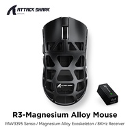 ATTACK SHARK R3 Gaming Mouse Magnesium Alloy HoneycombUltra-Lightweight 8K Hz PAW3395 Sensor 26000 D