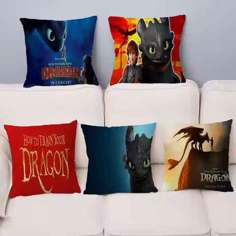 H-How to Train Your D-Dragon Cartoon Cushion Cover Decorative Pillow Sofa Home Decor case pillow cas