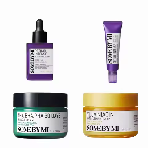 SOMEBYMI Skin Care Combination Retinol Rejuvenating Essence, Repair Cream, AHA.BHA.PHA Repair Cream,