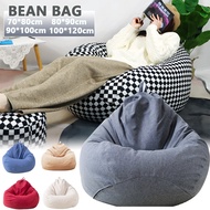 Bean Bag S/M/L /XL sofa bean Stylish Bedroom Furniture Solid Color Single Bean Bag Lazy Sofa Cover(N
