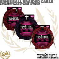 ERNIE BALL Braided Straight to Straight Instrument Cable Jack Guitar Bass