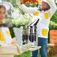 Flameer Bee Hive Smoker with Heat Shield Sturdy Fogging Machine Beekeeping Equipment