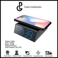 Table Clock - Digital LED Clock - Unique Wireless Charger Clock