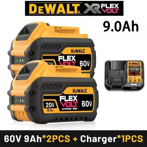 100% DEWALT 60V 9.0Ah Battery DCB609 High Power 120W Replace Power Tool Li-Ion Battery 60V/20V FLEX 