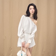 OLV - Áo kiểu suông tay dài lệch vai Gloria Top