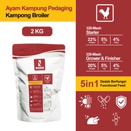 [2KG]NOZO Dedak Ayam Kampung Pedaging|Kampong Broiler Feed - Starter, Grower & Finisher