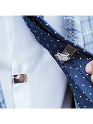 創意不銹鋼領帶夾:一入組隱形磁性固定適用於完美-男士配件禮品