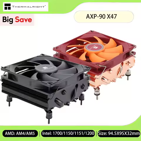 Thermalright AXP90 X47 FULL Copper Low Profile Computer CPU Air Cooler ITX Heatsink for AMD AM4 AM5 