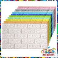 ZBH 3D Foam Wall Wallpaper Plain Star Brick Motif Size 37.5 x 70 CM Waterproof Brick Sticker Wallpap