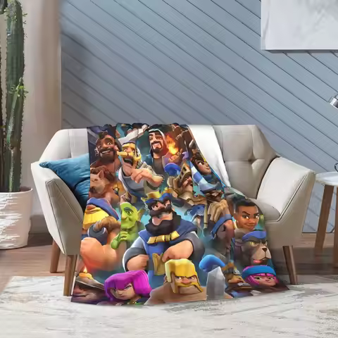 Royales Funny Games Throw Blanket for Couch Clashed Soft Fuzzy Plush Blanket 50x60 Inches Multi-size