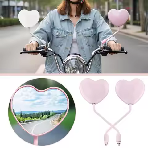 Electric Bike Rearview Mirror HD Universal Cute Heart Shape Reflector For Yadea Aima Electric Scoote