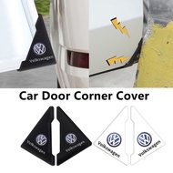 2pcs Car Door Corner Cover Anti-scratch Protector Stickers for Volkswagen Jetta MK5 Golf Passat 3B7 Auto Accessories