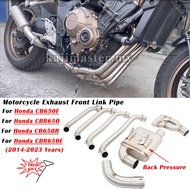 For Honda CBR650 CB650R CB650F CBR650F CBR 650 2014 - 2023 Motorcycle Exhaust Escape System Modified Muffler Front Mid Link Pipe Back Pressure