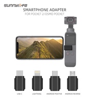 ✕❡ Smartphone Adapter for DJI Pocket 2/Osmo Pocket IOS Lightning Micro USB-C Android Positive Standard Reverse Data Interface