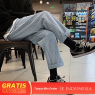 13.01 Celana Jeans Pria Yemi | Jeans Men's Korean Loose Straight Brand Fashion Personality Pants