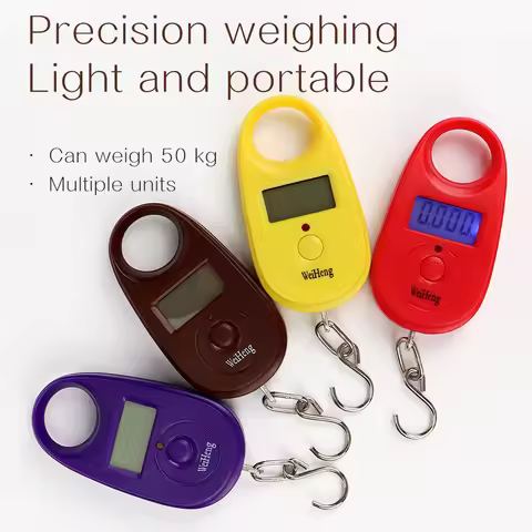 25Kg 5g Mini Digital Scale Electronic Fishing Weight Pocket Luggage Scales Hanging Hook Mini LCD Wei