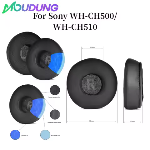 NUINUVV Replacement Soft Memory Foam Leather Ear Pads Cushion For Sony WH-CH500 / WH-CH510 Headphone