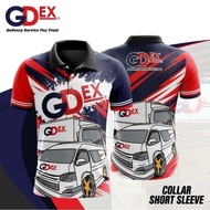 GDex Pekerja Courier Sublimation Tshirt Baju Microfiber Jersi Jersey Sublimation Tshirt Jersey polo