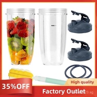 Replacement 32Oz Cups with Two Flip Top to Go Lid, Rubber Seals, for  600W and 900W Blender Accessor