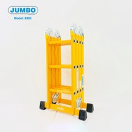 Thang nhôm gấp 4 đoạn JUMBO B303 chữ A - 1.7m chữ I - 3.5m 14 tư thế sử dụng tải trọng 300kg sơn tĩn