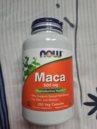 Now 6倍濃縮 Maca馬卡(瑪卡) 500mg 250粒 素食者可食