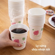 Set of 50 disposable paper cups 250ml - Biodegradable travel paper cups, convenient, compact, easy t