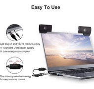 電腦喇叭Laptop Portable Mini Clip-On USB Two Stereo Speakers Powered Stereo Multimedia Speaker Soundbar Portable For Laptop Ect.https://youtu.be/XzCxO7Q7mNk