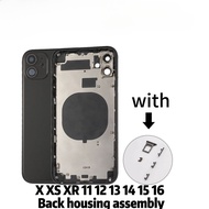 GL Replacement Back Cover Housing For iphone X XS XSM XR 11 11P 12 12P 12PM Rear Battery Door Frame
