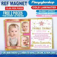 Twinkle Star ATM Size Ref Magnet Christening Ref Magnet Souvenir Birthday Ref Magnet Giveaway Personalized Customized Ref Magnet Baptism Baptismal Dedication 7th 18th 60th Birthday Wedding Ref Magnet Souvenir Giveaway Pinoycybershop Photo Printing Service